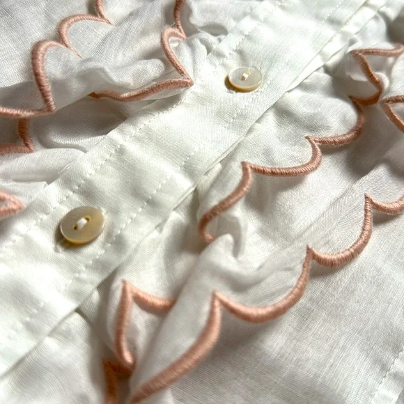 ZIMMERMAN “Jude” scallop frill blouse (Z3) - Picture 3 of 7